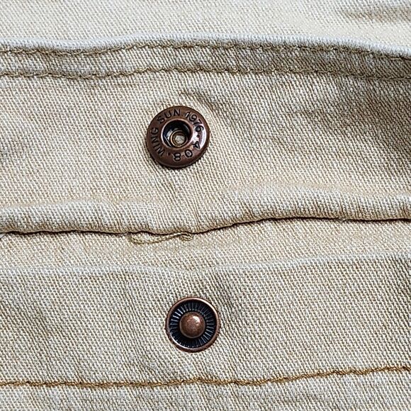 Jag Jeans Mid Rise Straight Womens 14 Button Zip Stretch Tan Palomino 28" Inseam - Picture 13 of 14